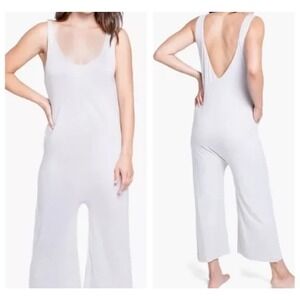 Lunya Cool Romper Sincere White Jumpsuit One Piece Size L NWOT